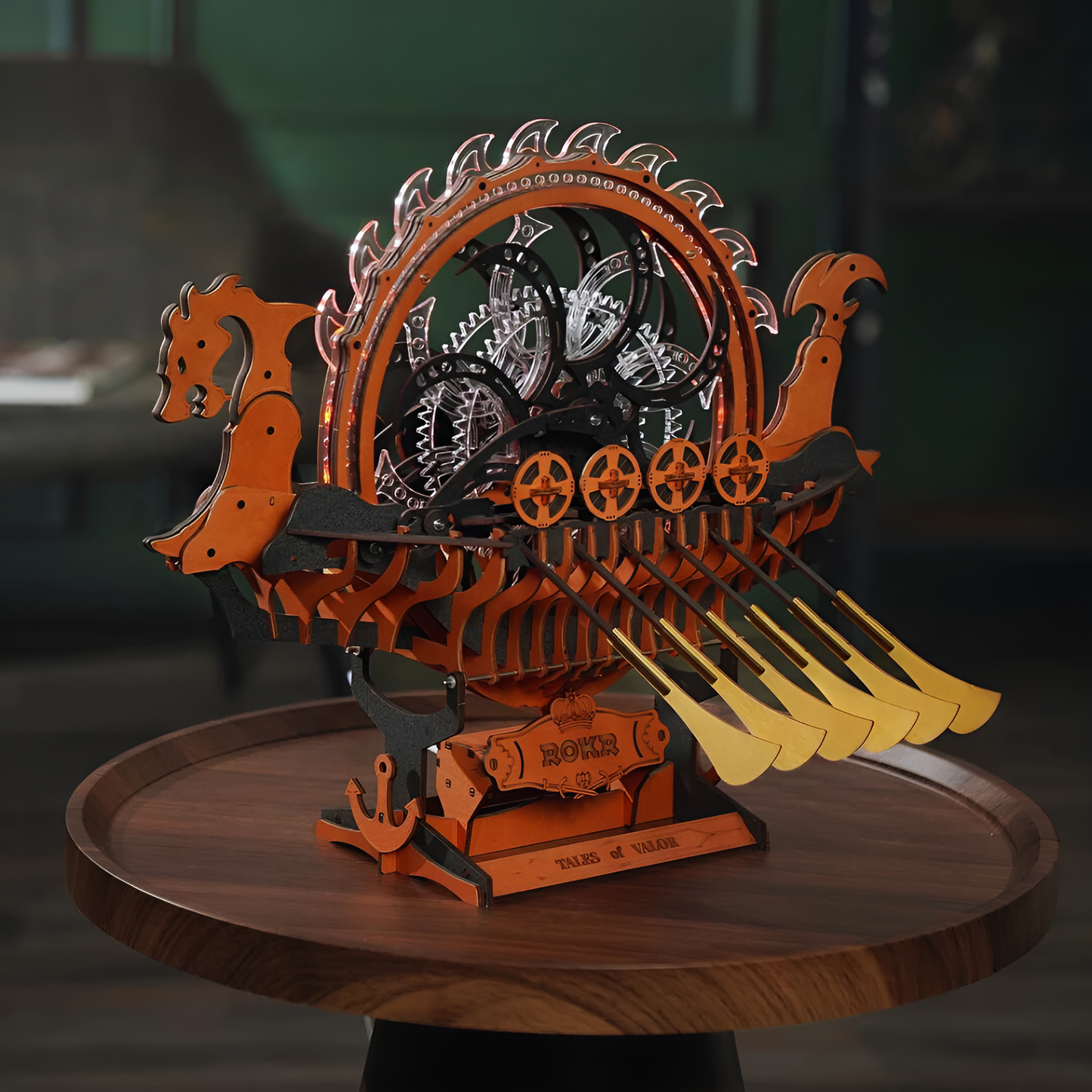 Viking Dragon Ship Mechanical 3D Wooden Puzzle