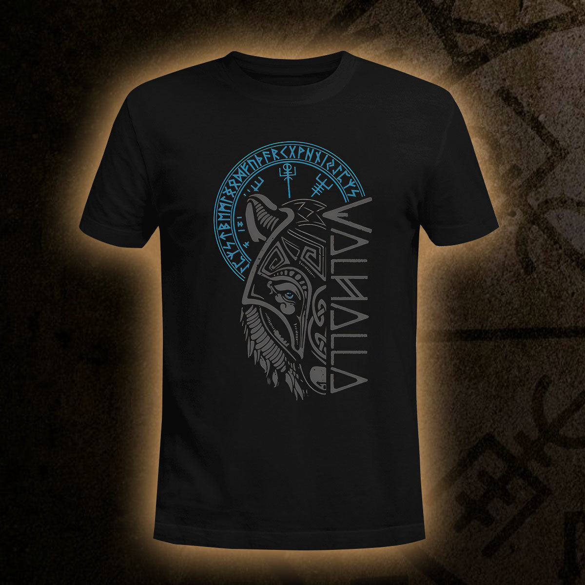 Valhalla Wolf Mask Viking T Shirt