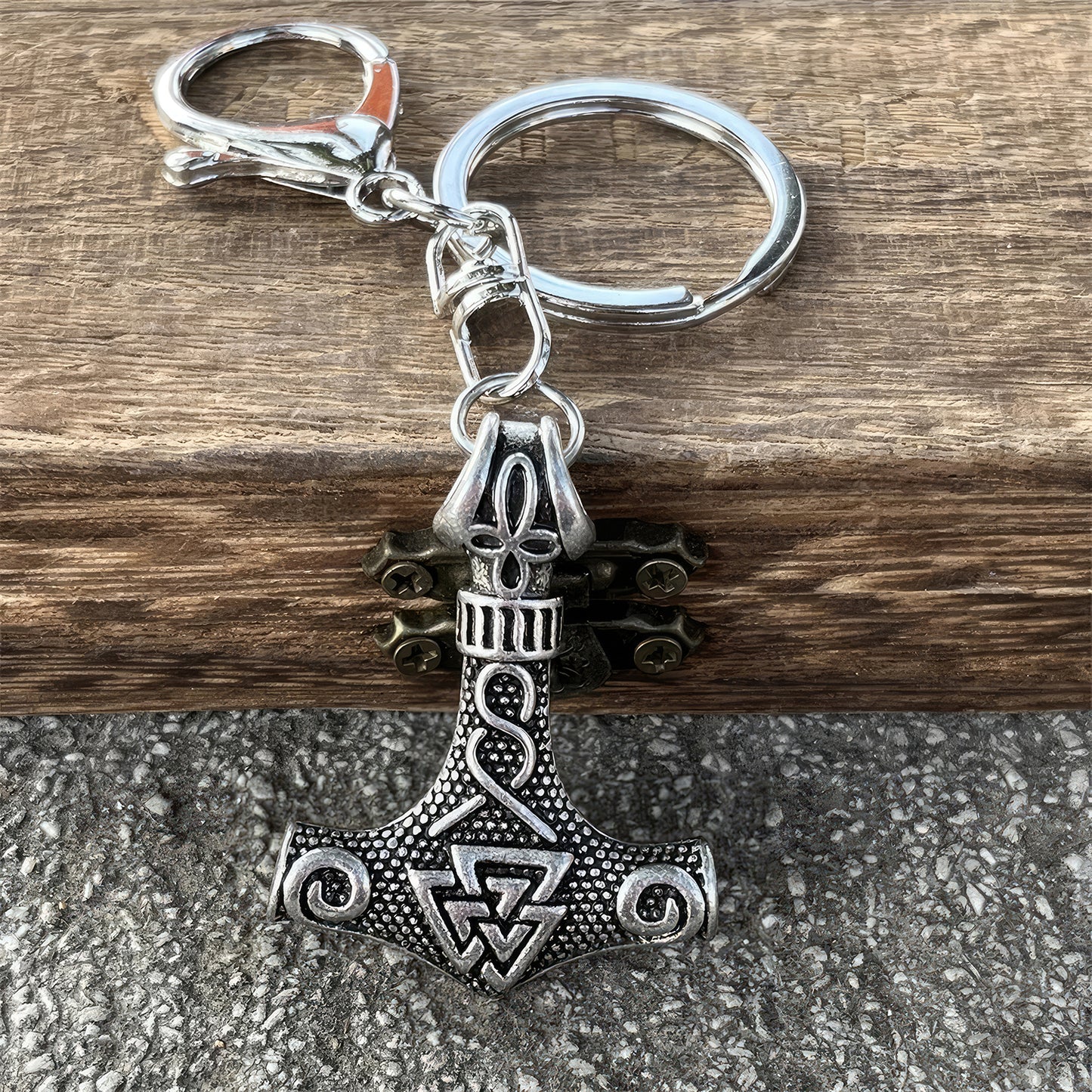 Thor’s Hammer Viking Keychain