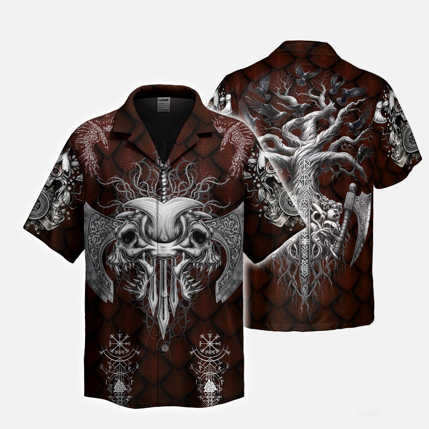 Viking Skull Warrior - Viking Hawaiian Shirt