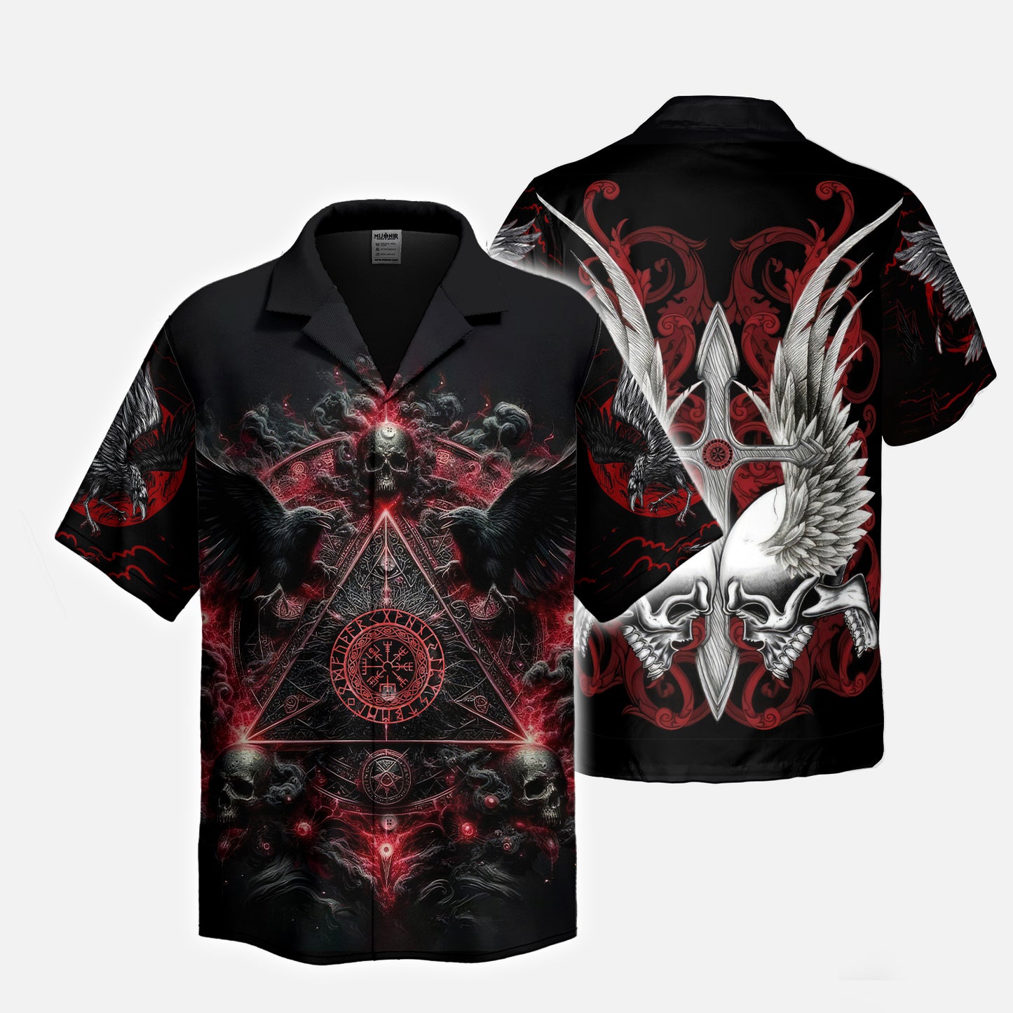 Raven Skull Sigil Viking – Hawaiian Shirt