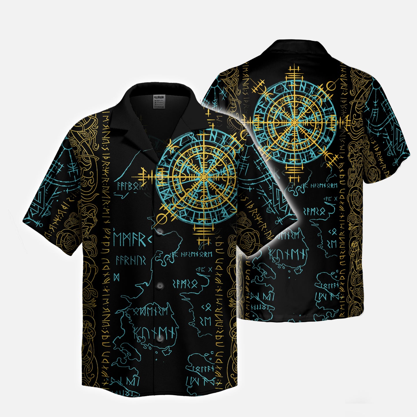 Viking Runes & Vegvisir – Hawaii Shirt