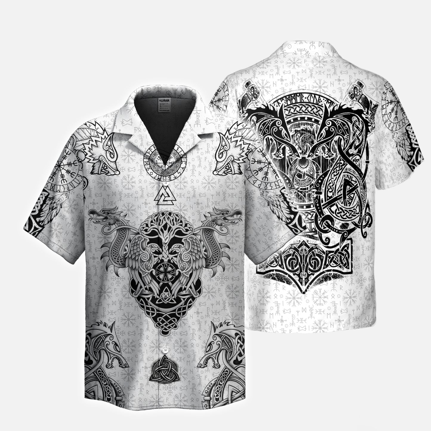 Norse Dragon Shield Viking – Hawaiian Shirt