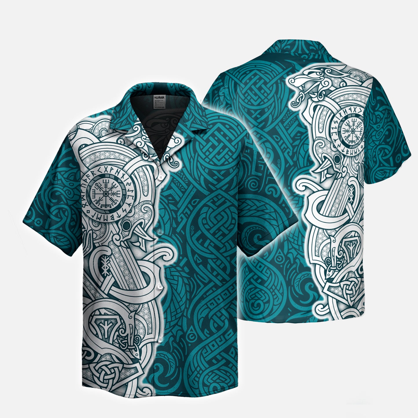 Viking Runes Hawaii Shirt - Nordic Saga Style