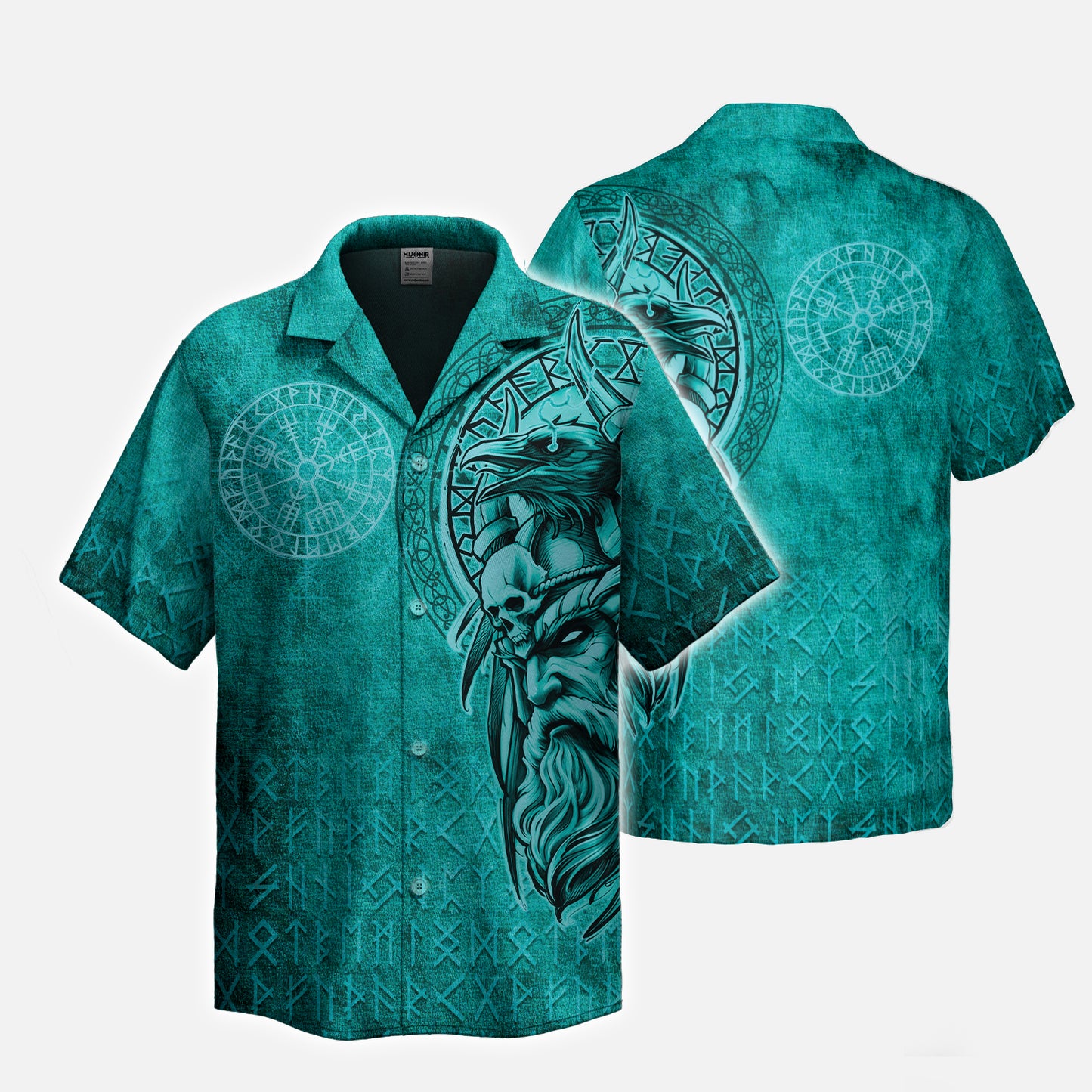 Odin's Gaze Hawaii Shirt - Viking Wisdom Edition