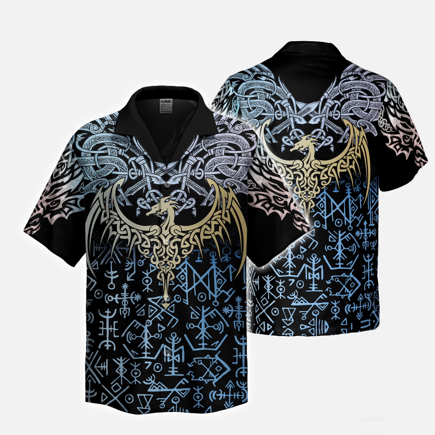 Blue Rune Dragon – Hawaii Shirt