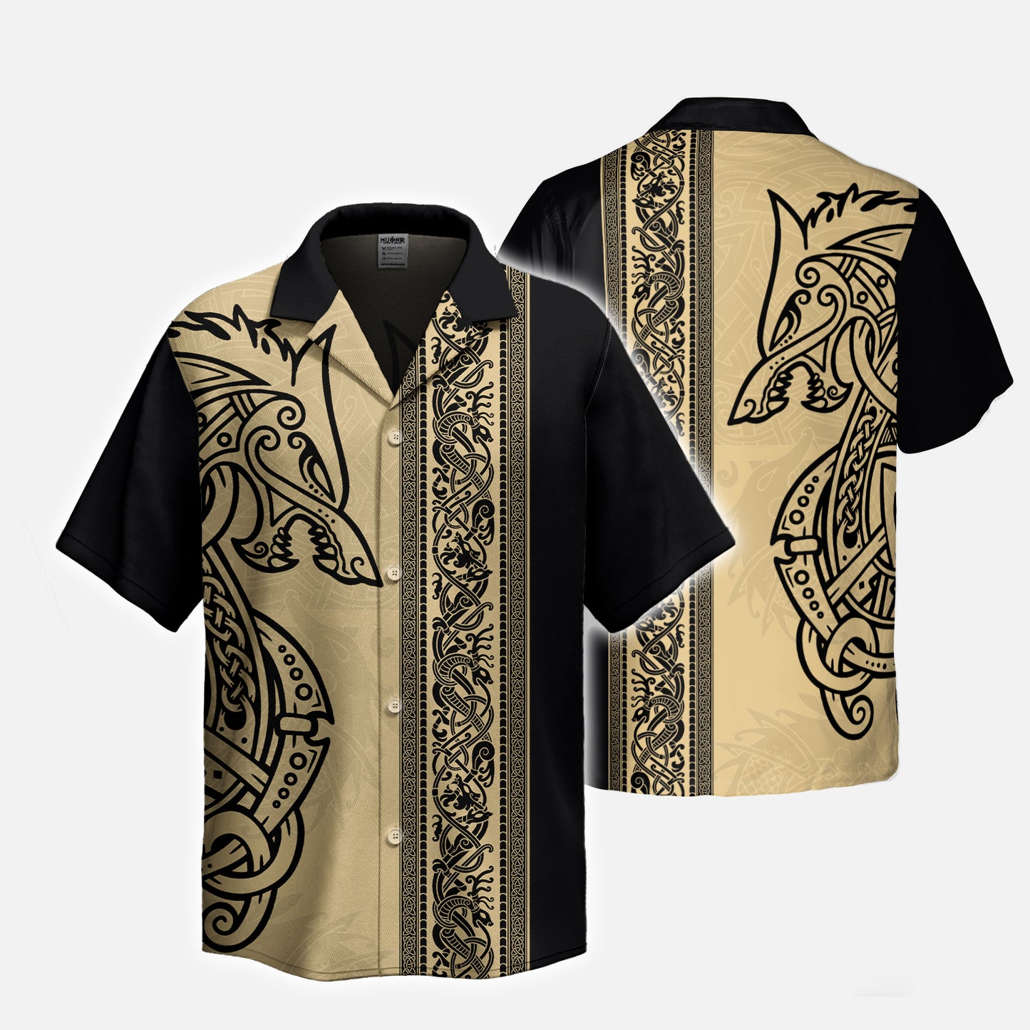 Golden Celtic Wolf– Hawaii Shirt