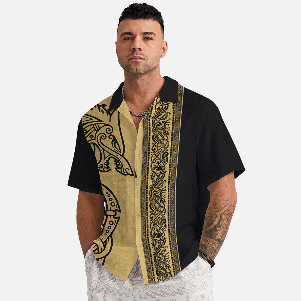 Golden Celtic Wolf– Hawaii Shirt