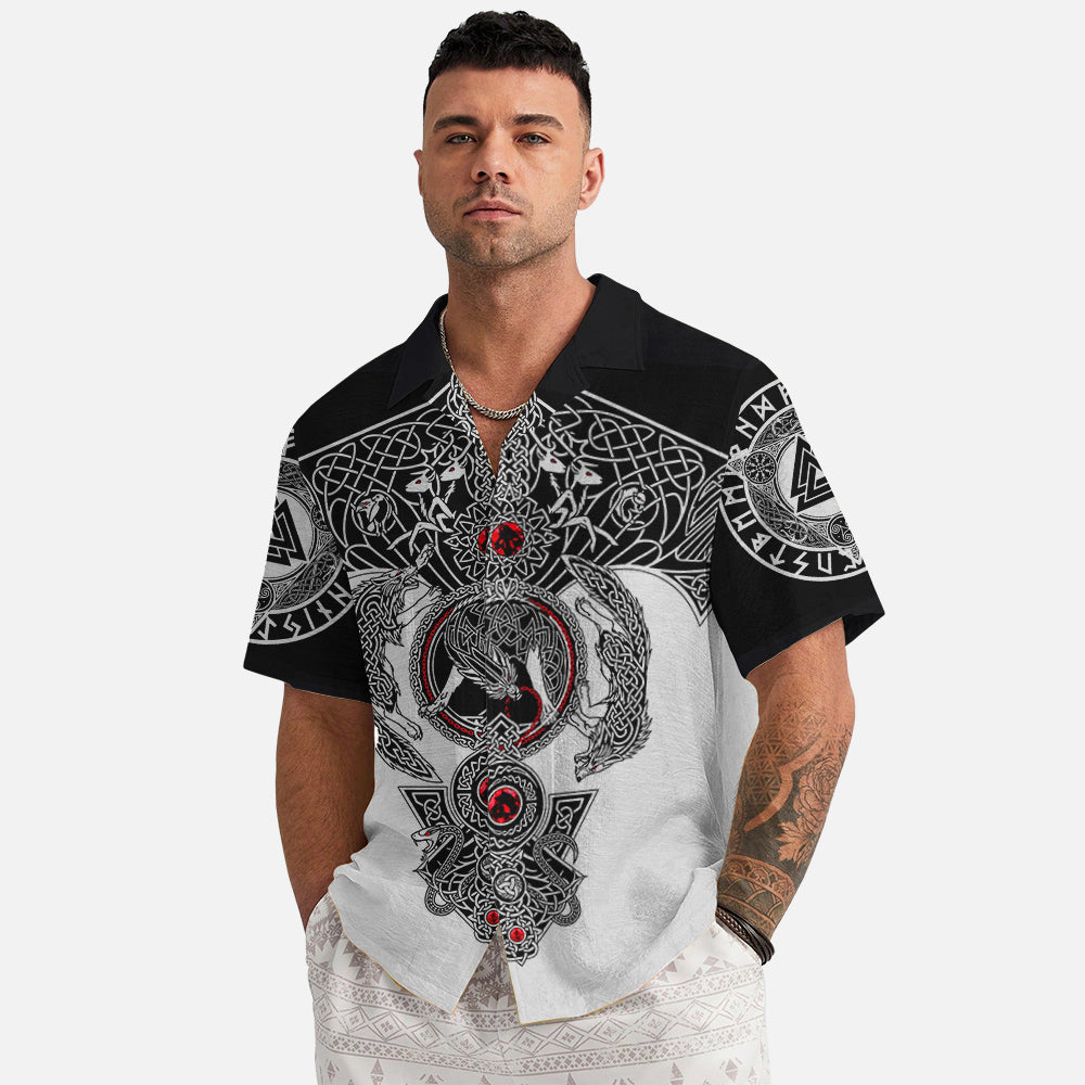 Nordic Wolves Compass – Hawaii Shirt