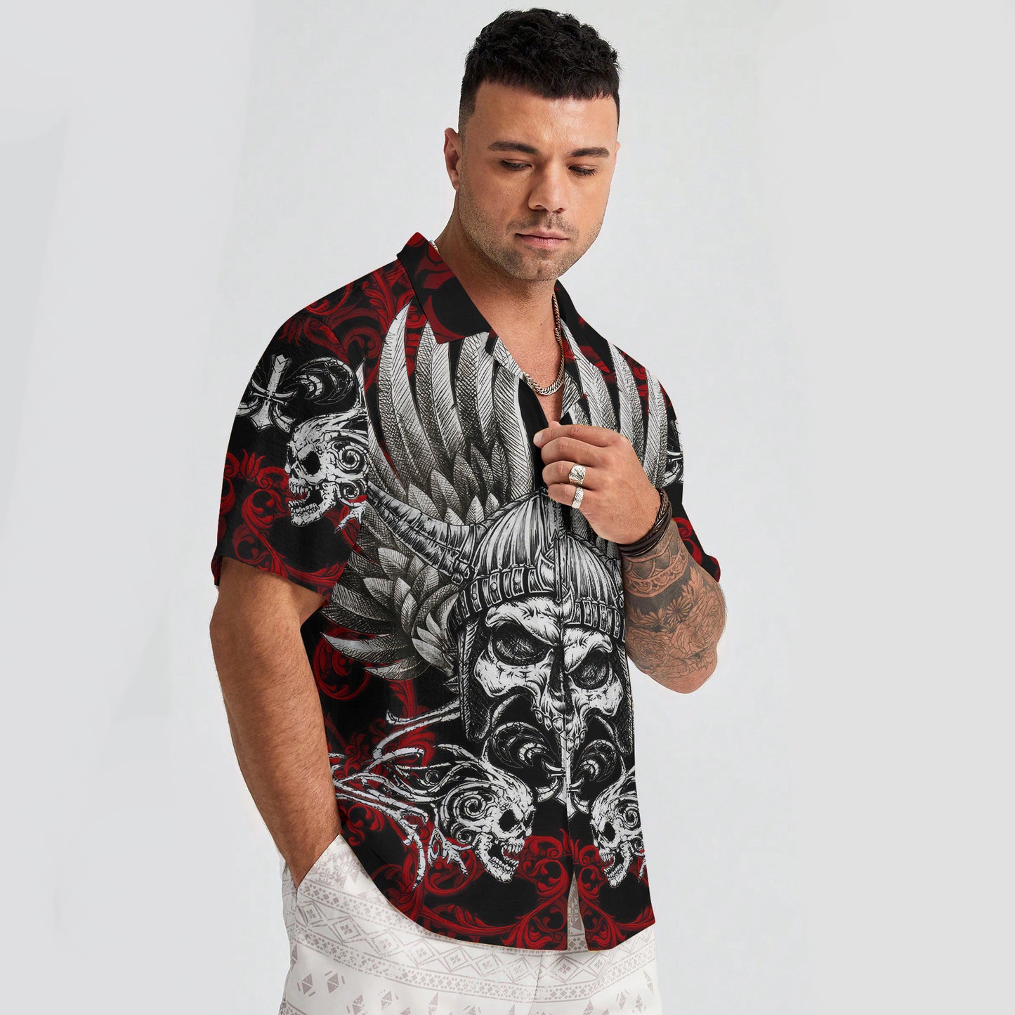 Scarlet Viking Warrior – Hawaii Shirt