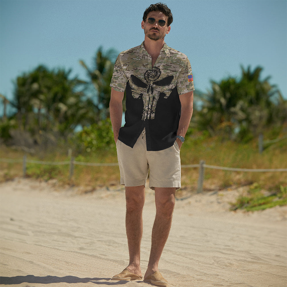 Viking Skull Camo Hawaiian Set – Tactical Style