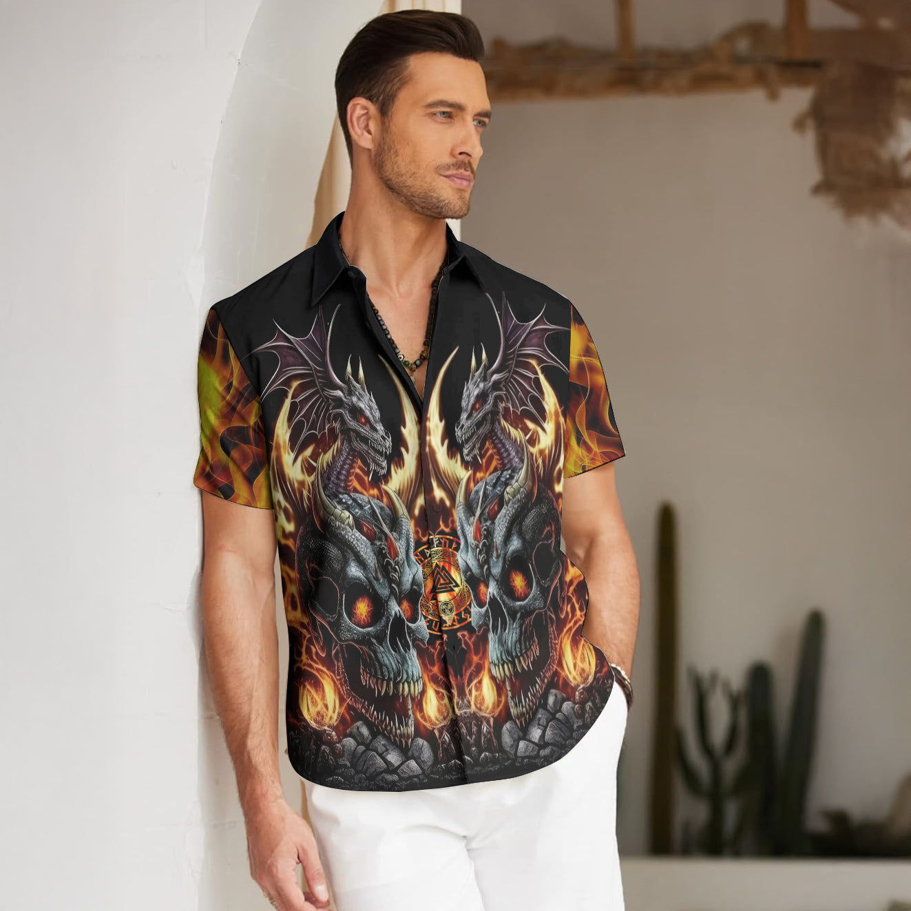 Viking Dragon Flames – Hawaiian Shirt