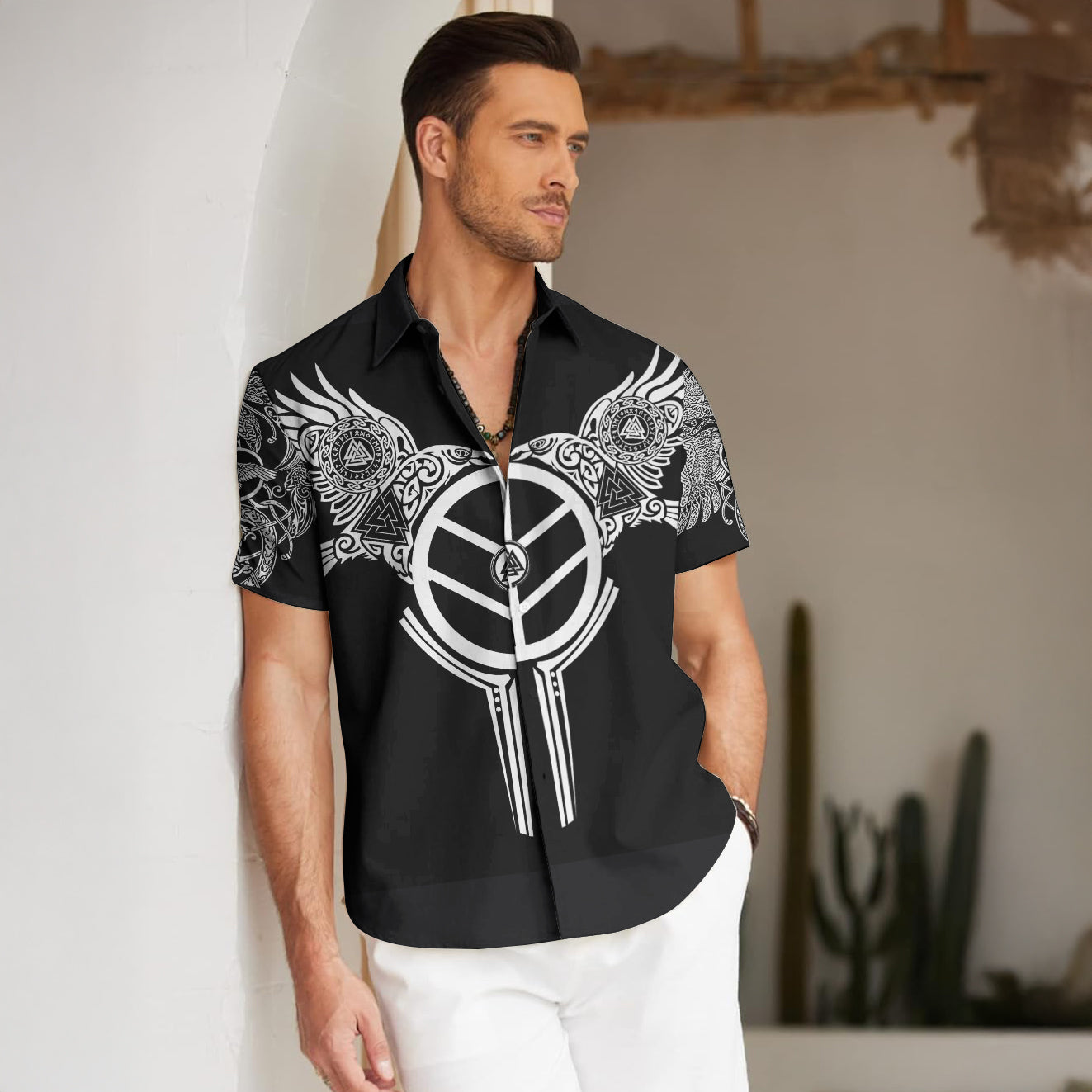 Runic Shield Hawaiian Shirt