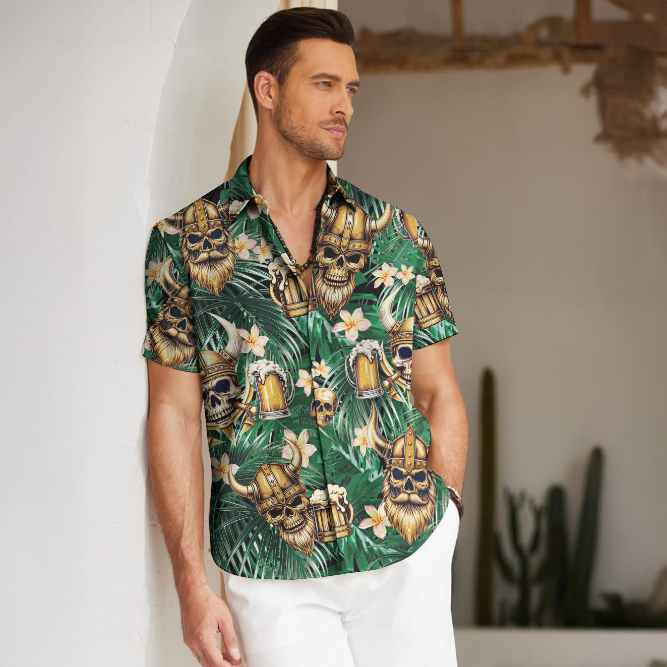 Der Teufel Bring Whisky mit – Wikinger-Hawaiihemd