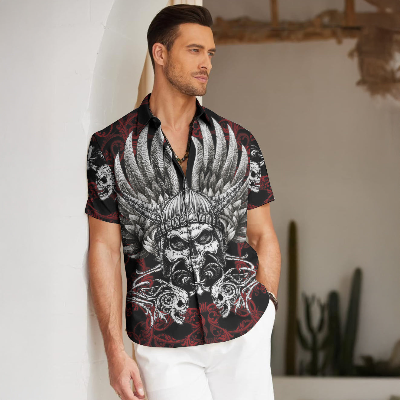 Scarlet Viking Warrior – Hawaii Shirt