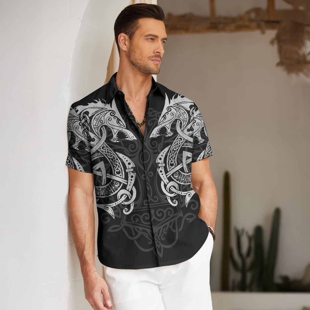 Nordic Dragon Guardian – Hawaii Shirt