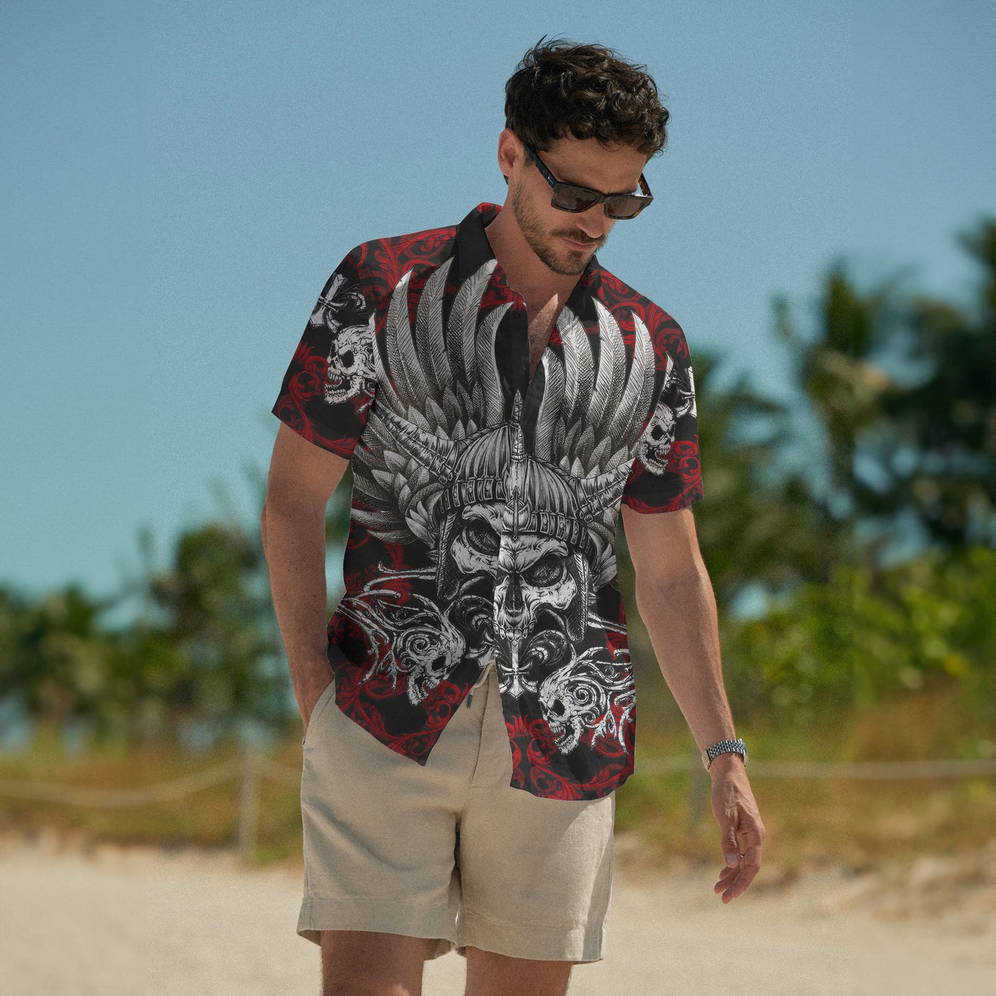 Scarlet Viking Warrior – Hawaii Shirt