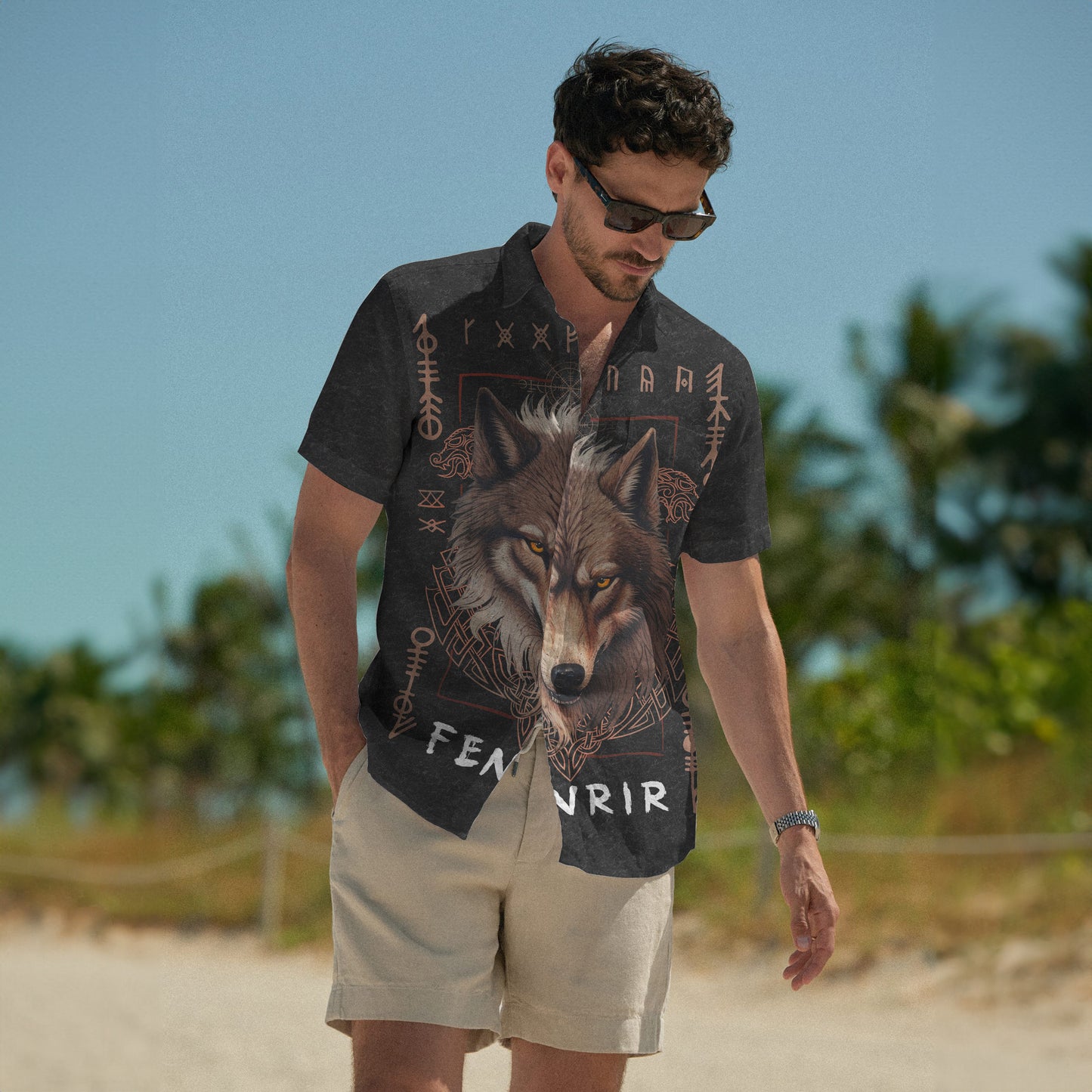 Fenrir Wolf - Hawaii Shirt