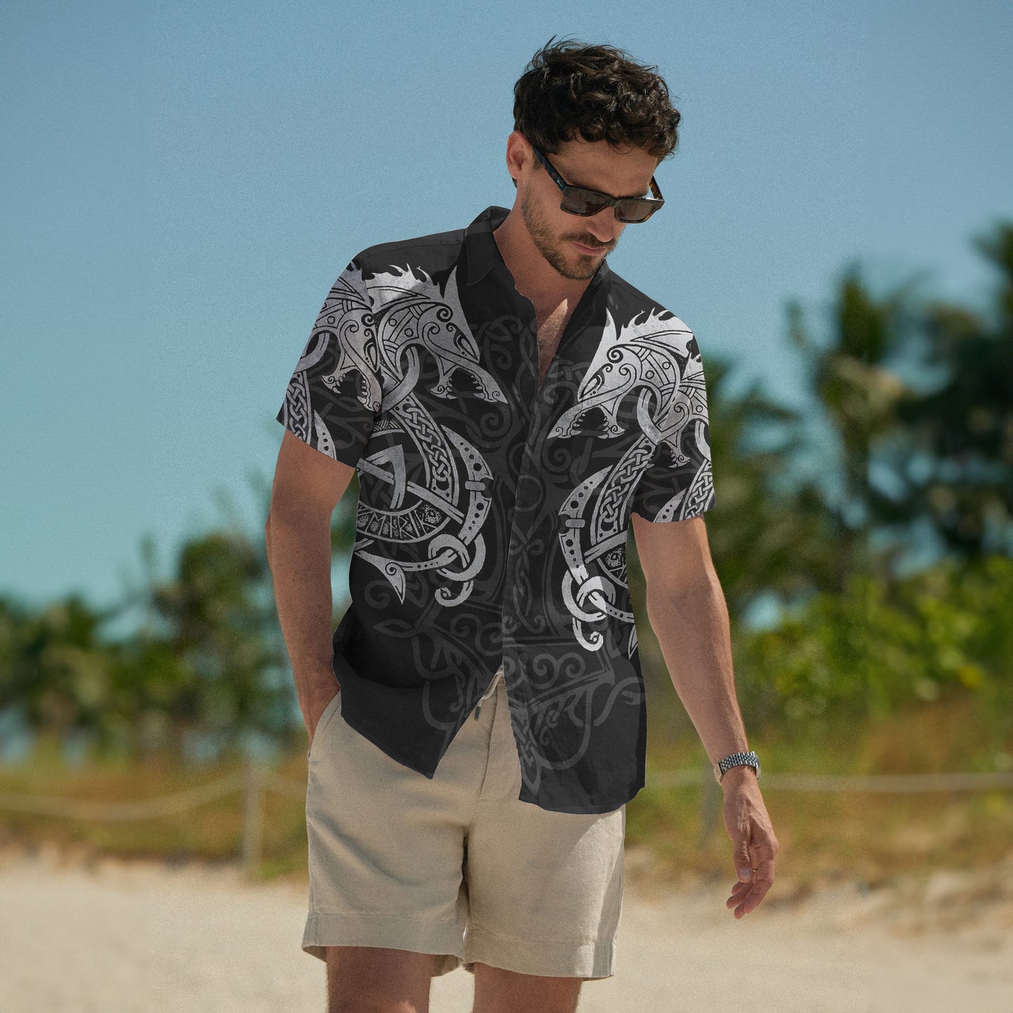 Nordic Dragon Guardian – Hawaii Shirt