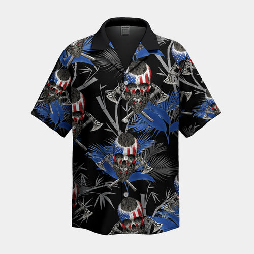 Patriotic Skulls – Hawaii Shirt