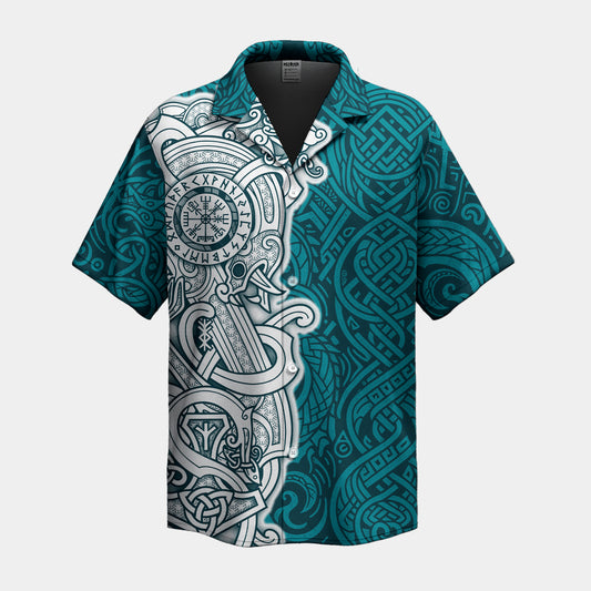 Viking Runes Hawaii Shirt - Nordic Saga Style
