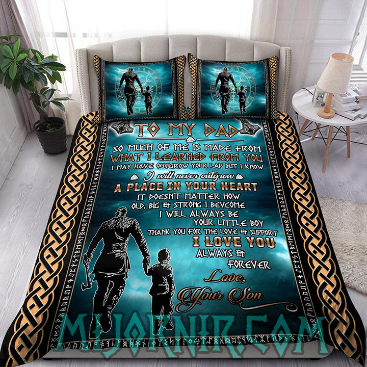 To My Dad - Viking Duvet Cover