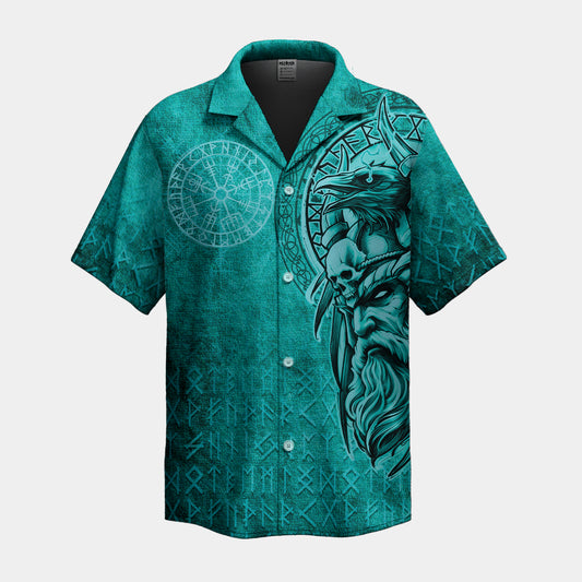 Odin's Gaze Hawaii Shirt - Viking Wisdom Edition