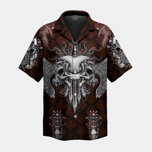 Viking Skull Warrior - Viking Hawaiian Shirt