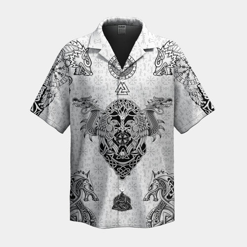 Norse Dragon Shield Viking – Hawaiian Shirt