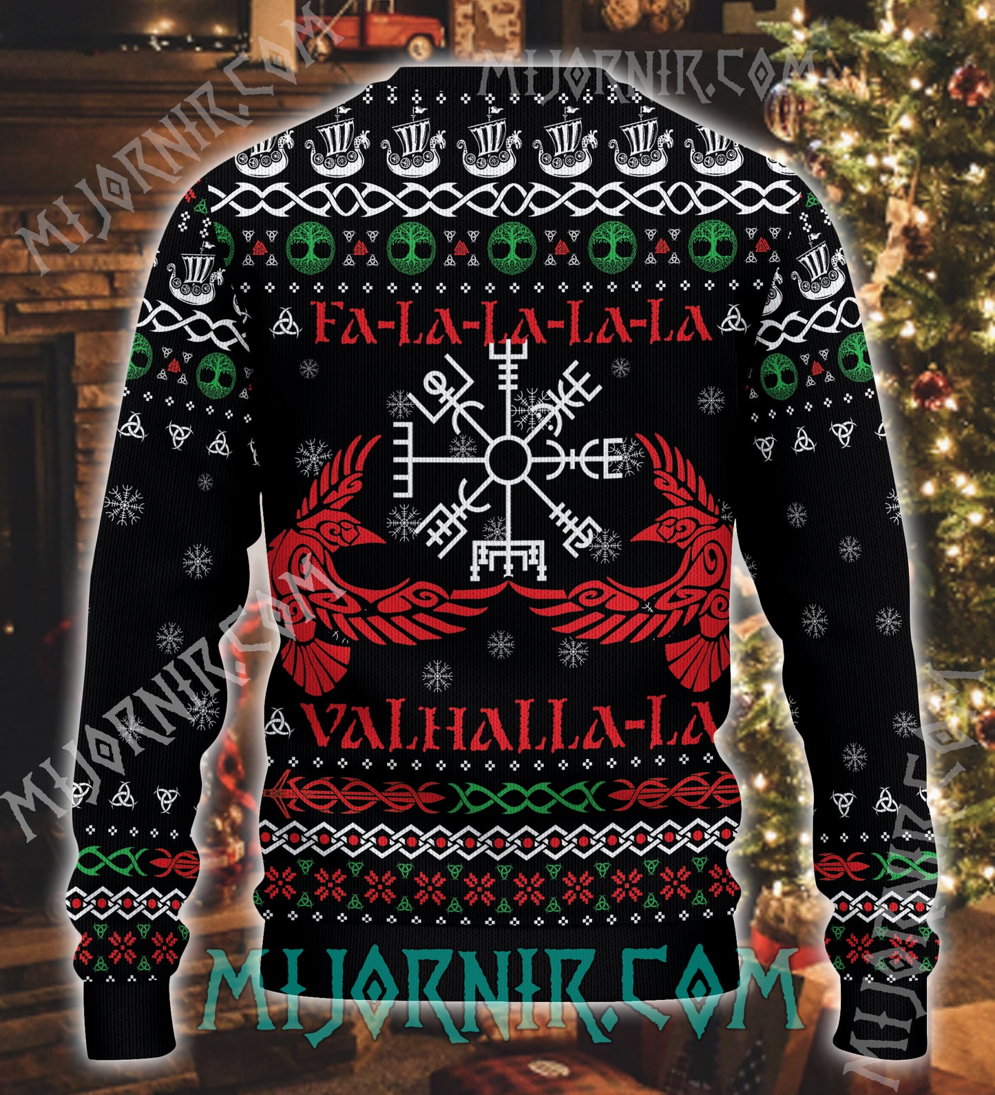 Valhalla-la-la Viking Christmas Sweater - Festive Warrior Spirit