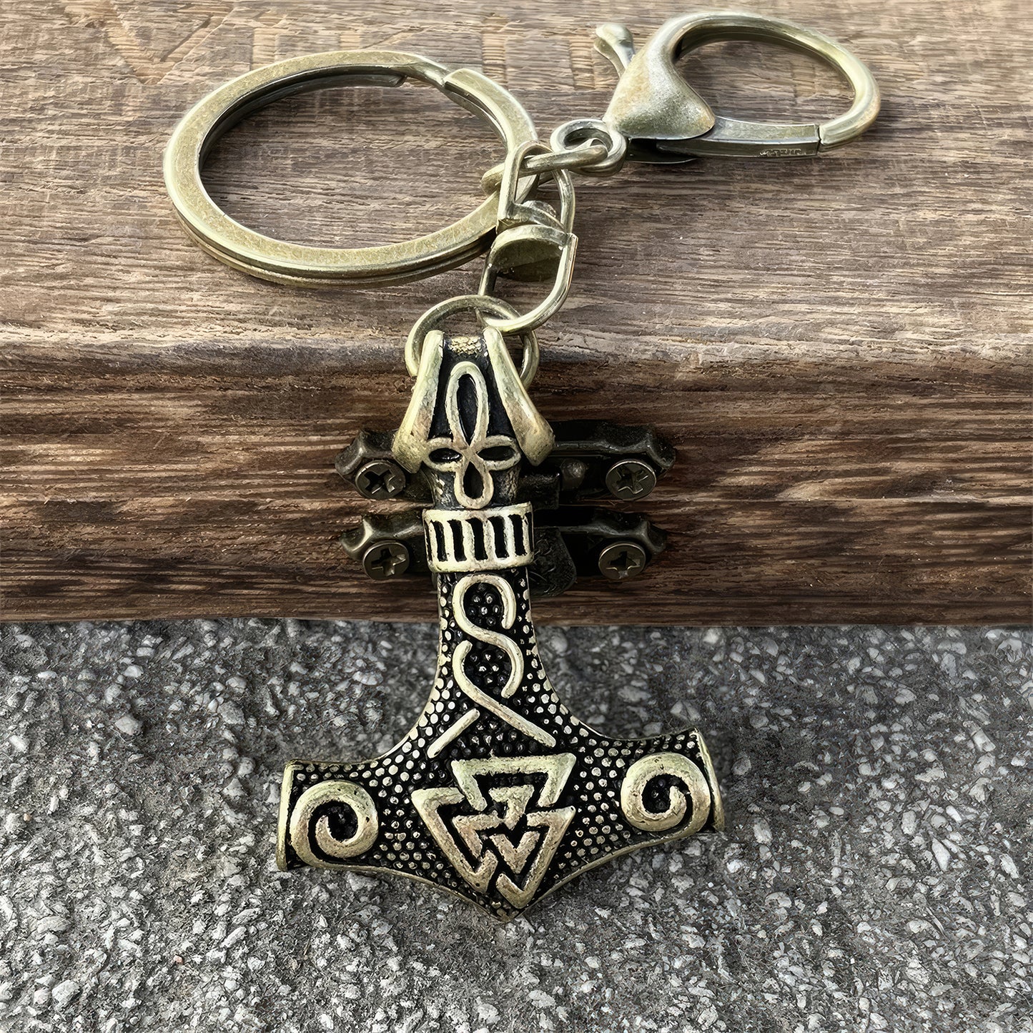 Thor’s Hammer Viking Keychain
