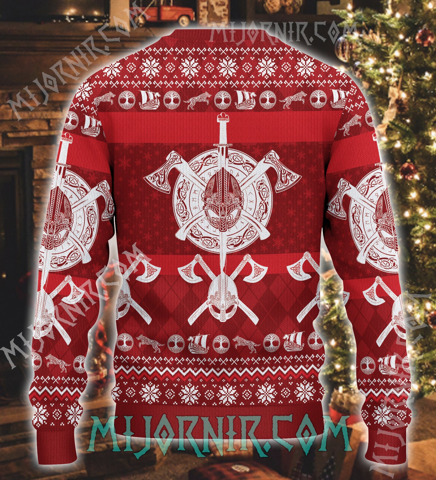 Viking Beer & Axe Viking Christmas Sweater - Ultimate Festive Warrior Gear