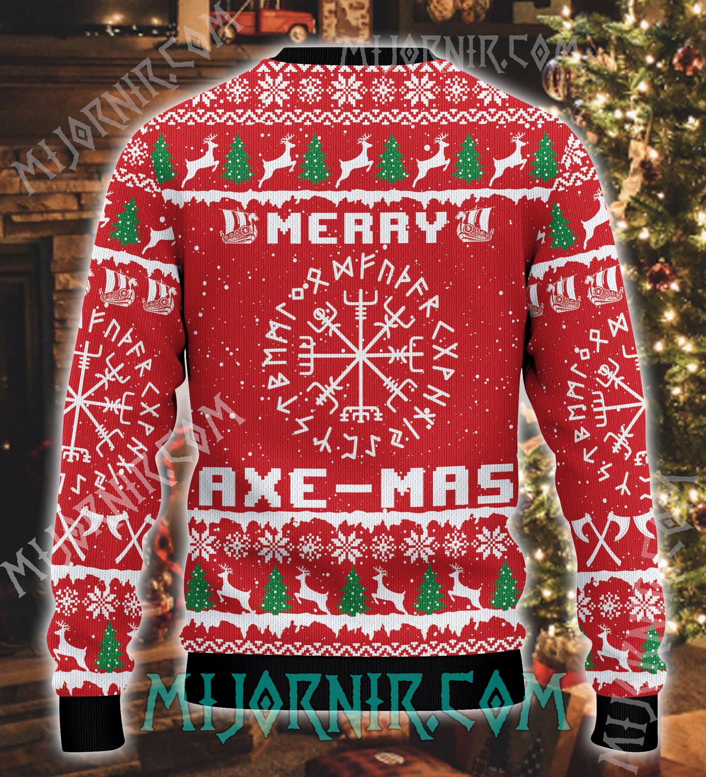 Merry Axe-Mas Viking Christmas Sweater -
