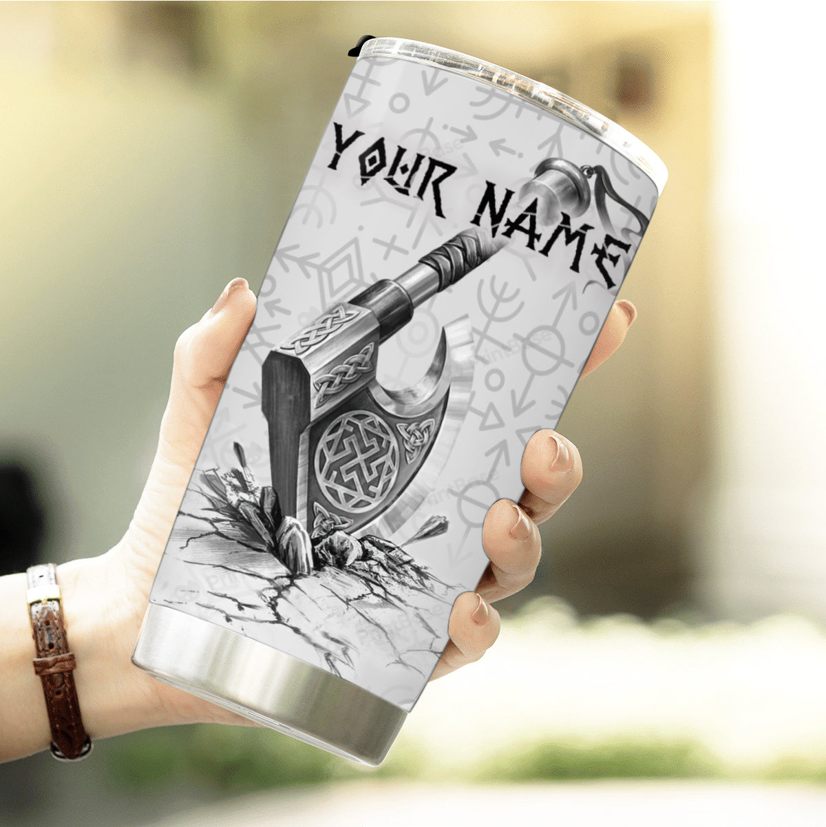 Mijonir Personalized Viking Son Tumbler