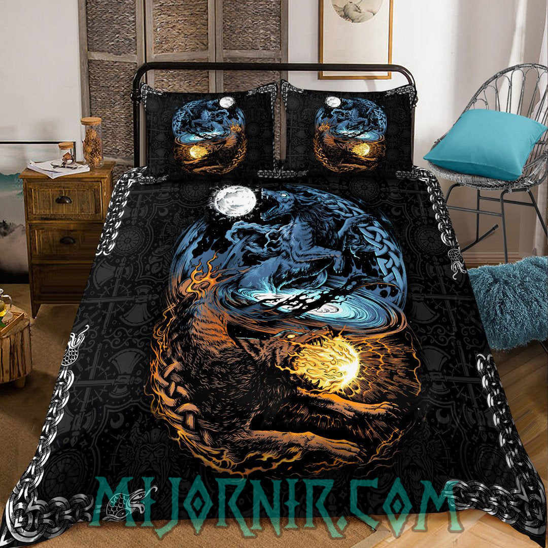 Sköll & Hati - Viking Duvet Cover
