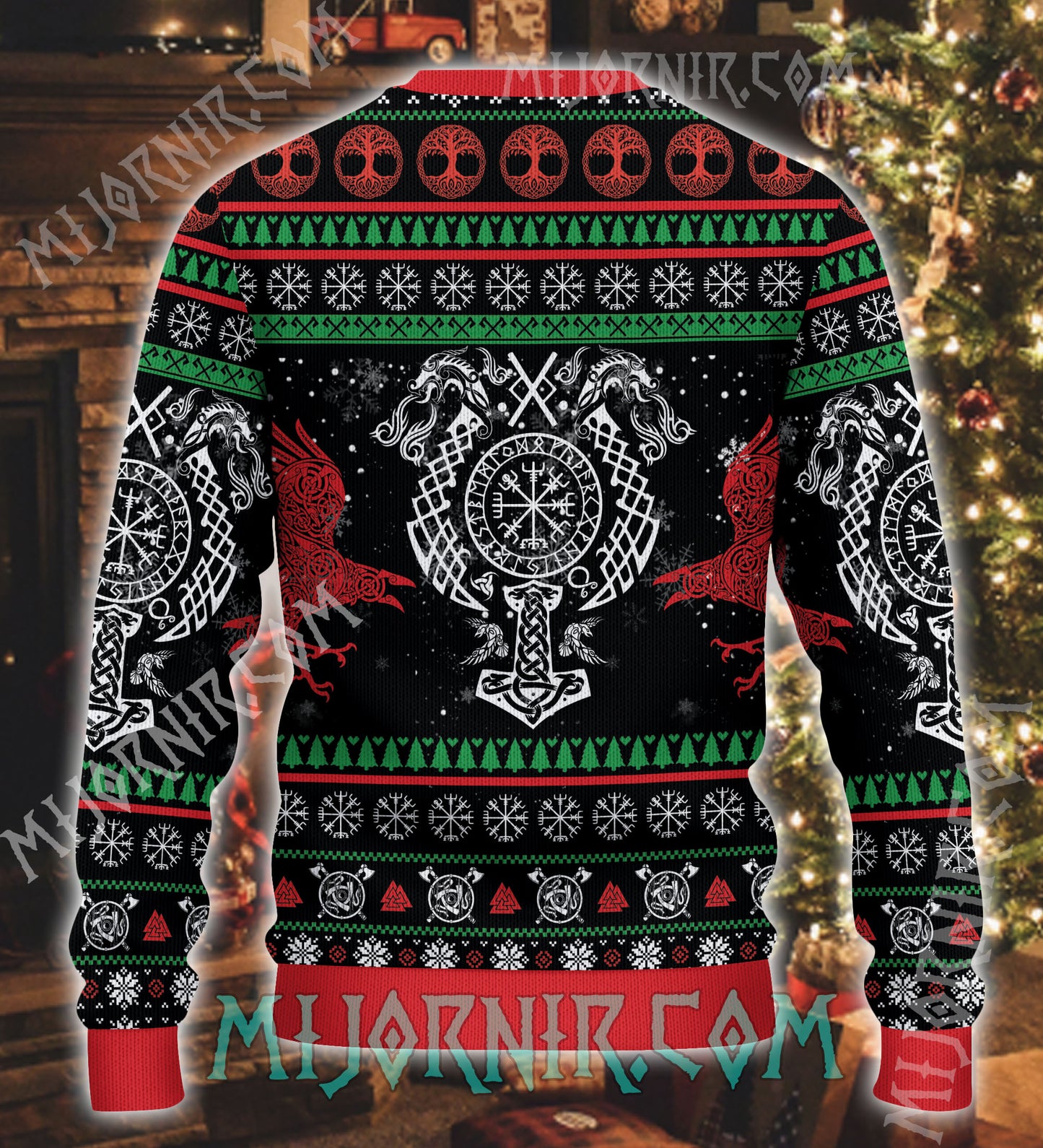 Rocking Sleigh Viking - Viking Ugly Christmas Sweater