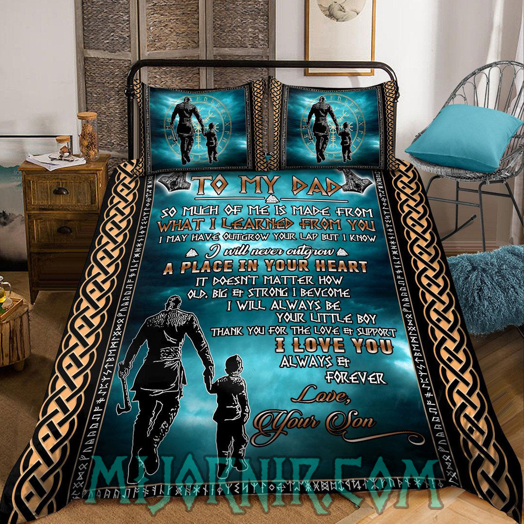 To My Dad - Viking Duvet Cover