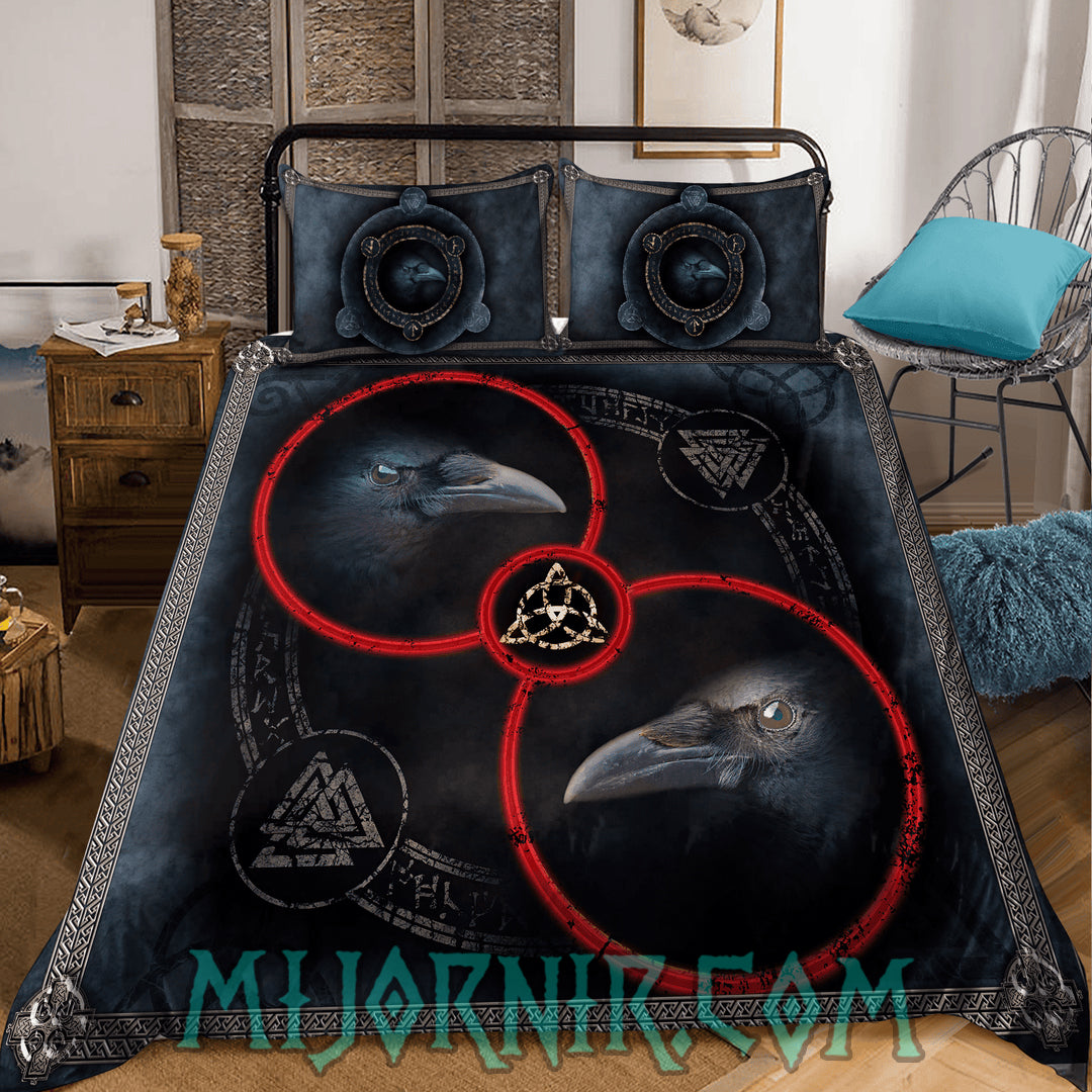 Odin's Ravens - Viking Duvet Cover