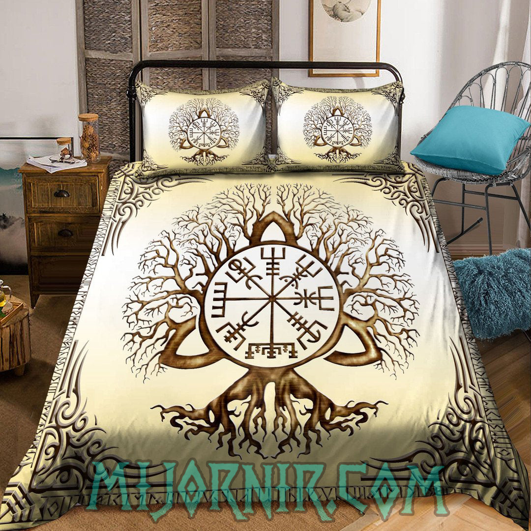 Yggdrasil & Vegvisir Harmony - Viking Duvet Cover