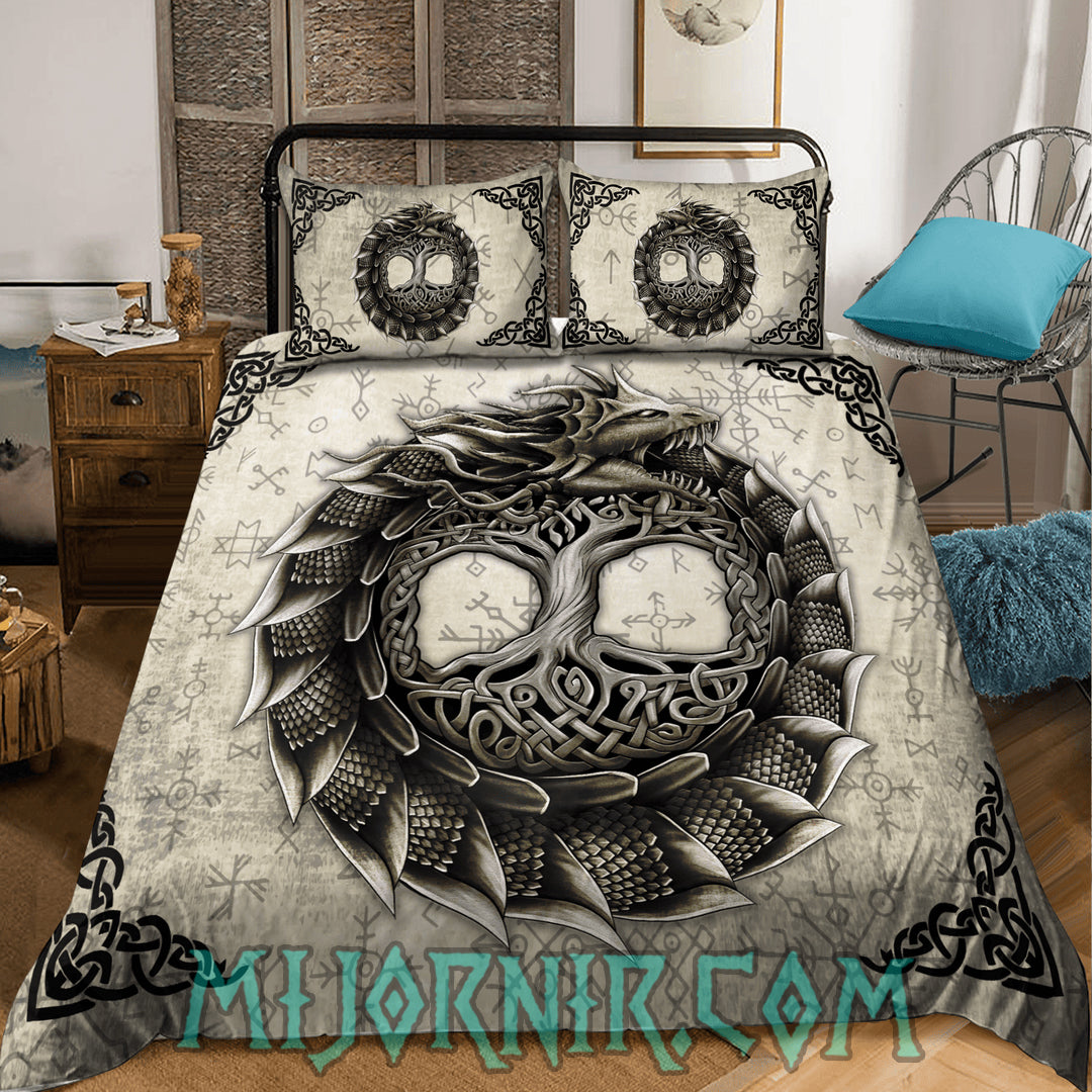 Jormungandr's Embrace - Viking Duvet Cover