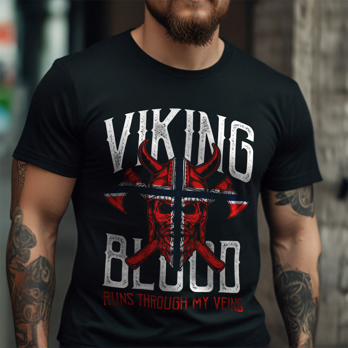 Viking Blood Skull Viking T Shirt