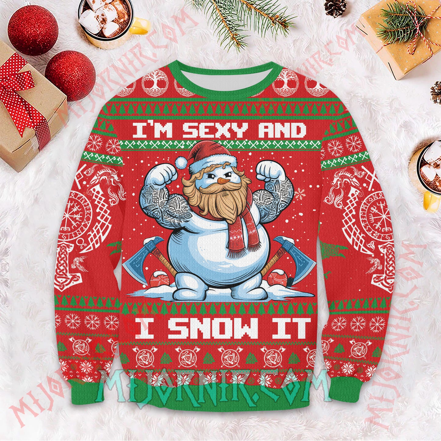 Viking Snowman Swagger - Viking Ugly Christmas Sweater