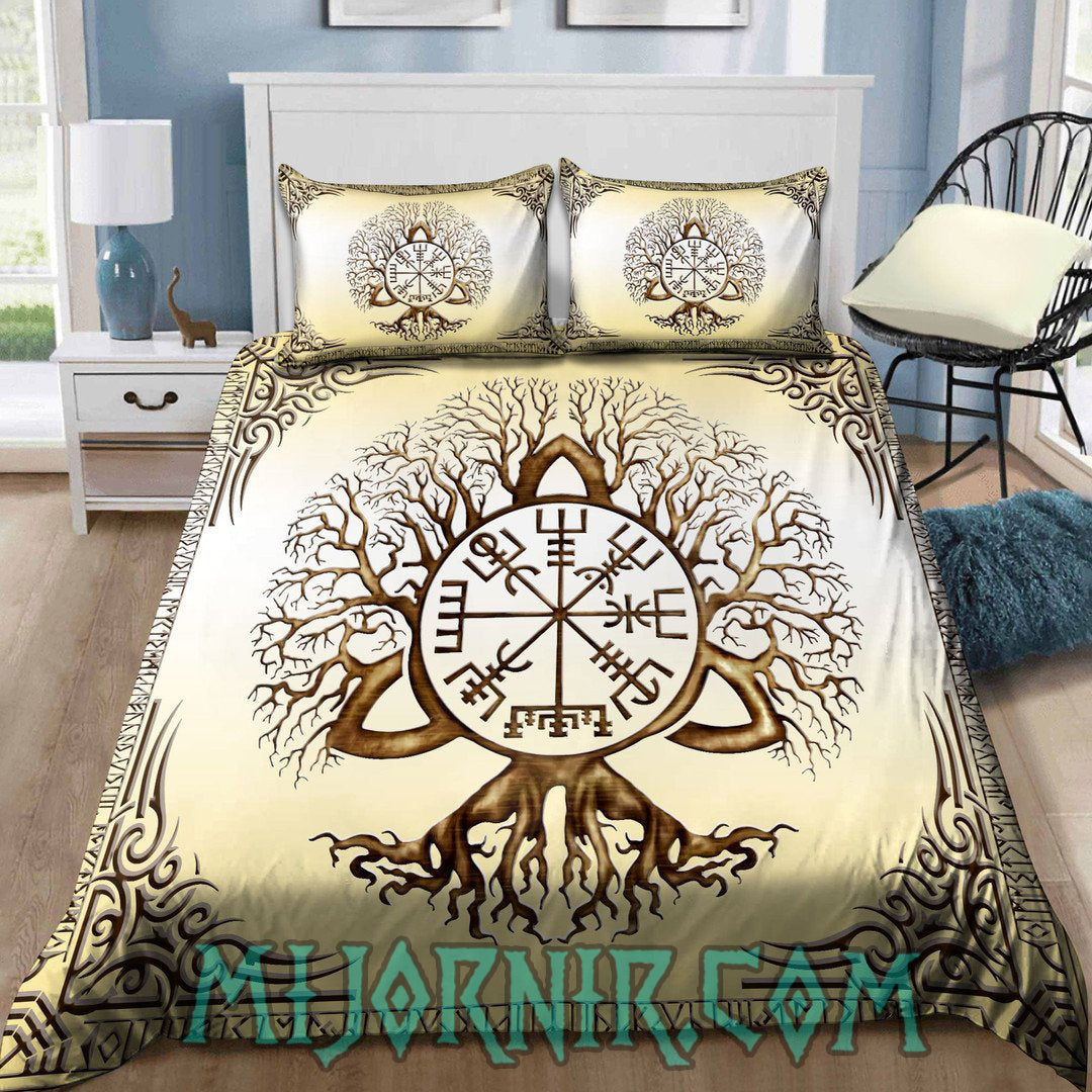 Yggdrasil & Vegvisir Harmony - Viking Duvet Cover
