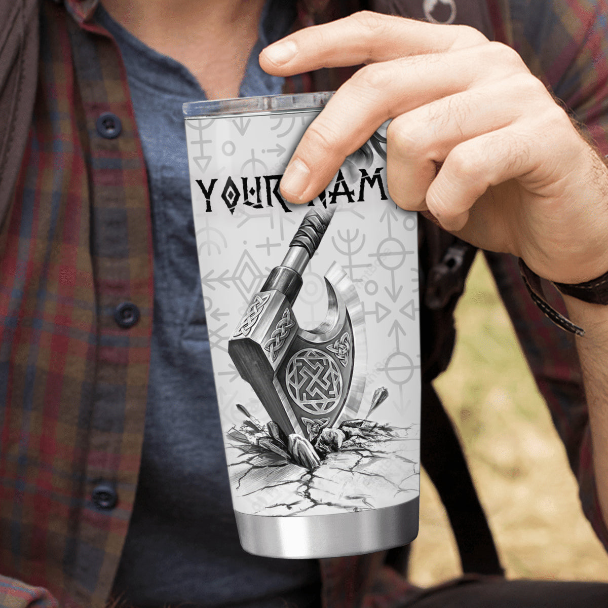 Mijonir Personalized Viking Son Tumbler