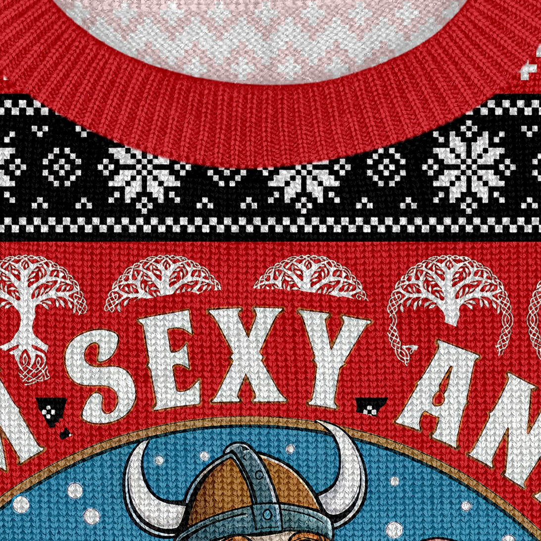 Frosty Viking Warrior - Viking Ugly Christmas Sweater