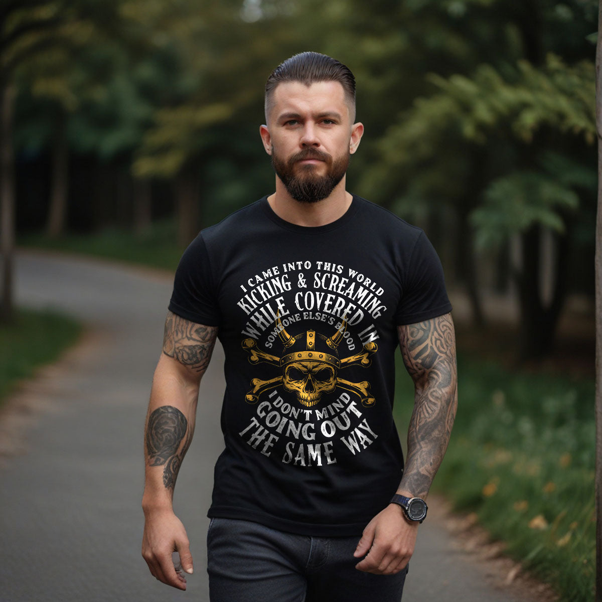 Funny Viking I Came Into This World Viking Lover Viking T Shirt