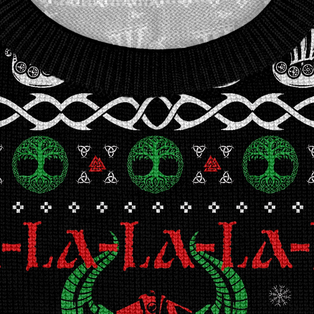 Valhalla-la-la Viking Christmas Sweater - Festive Warrior Spirit