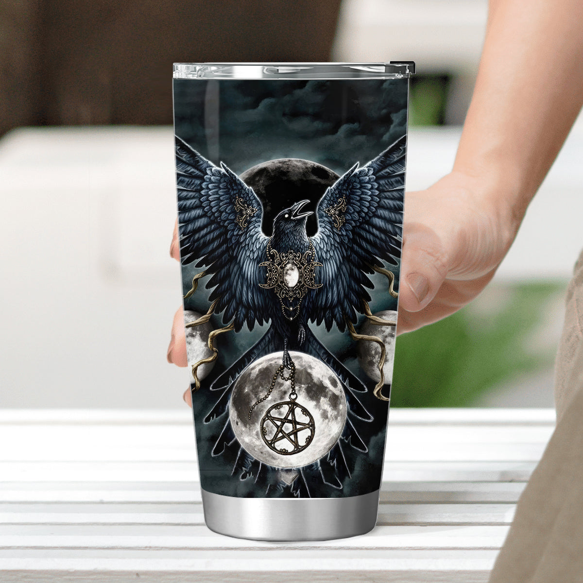 Mystic Raven Viking Tumbler