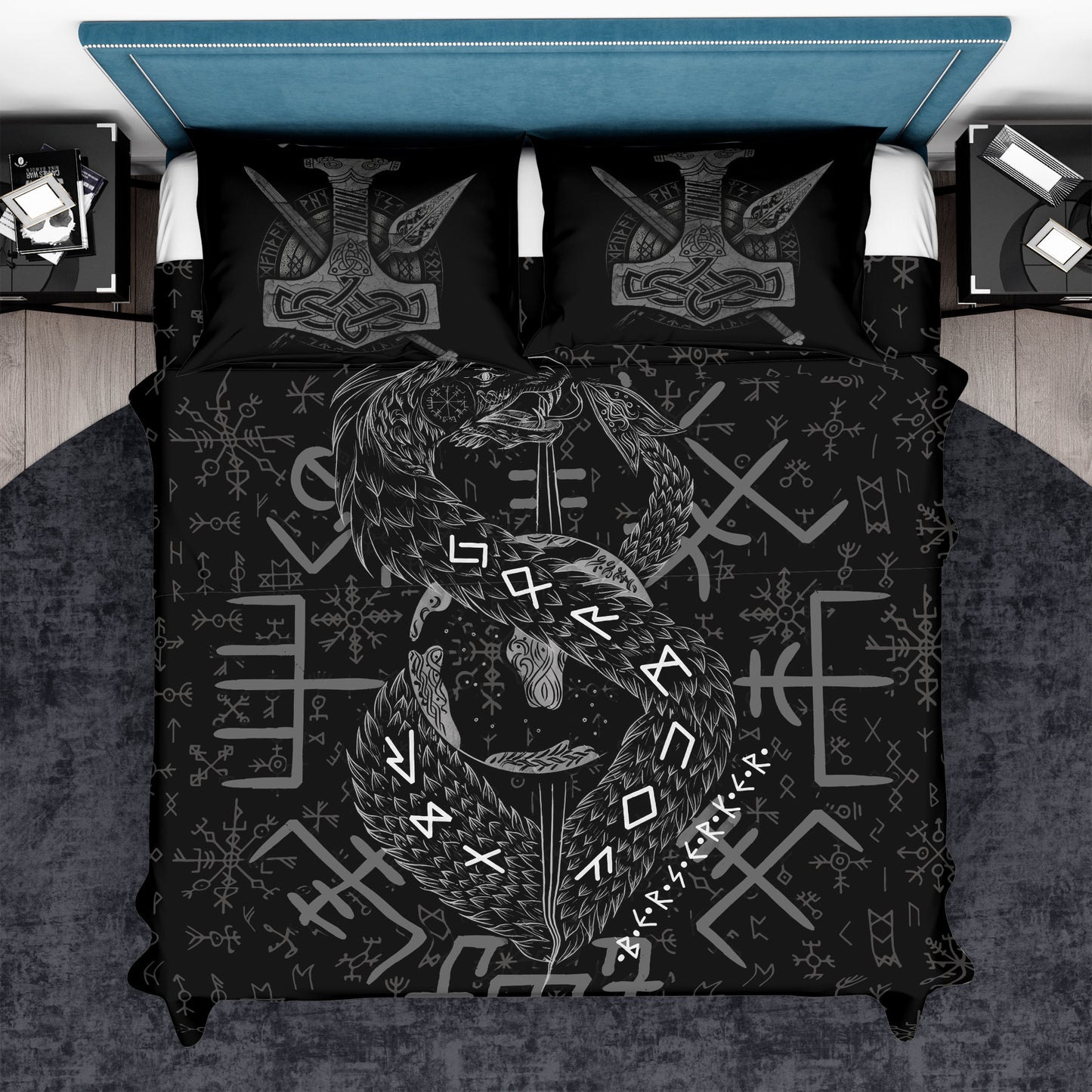 Jormungandr Berserker - Viking Duvet Cover