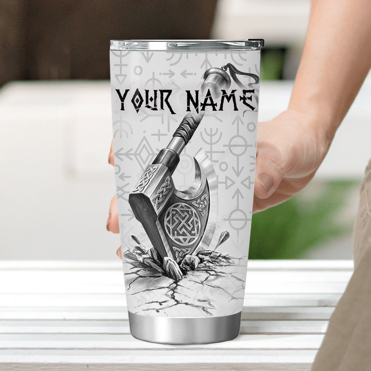 Mijonir Personalized Viking Son Tumbler